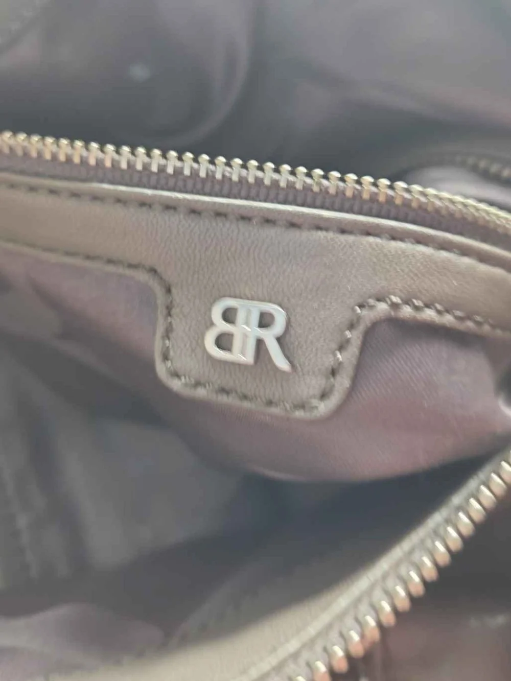 Vintage Banana Republic Slouchy Dove Gray Leather Satchel Bag.